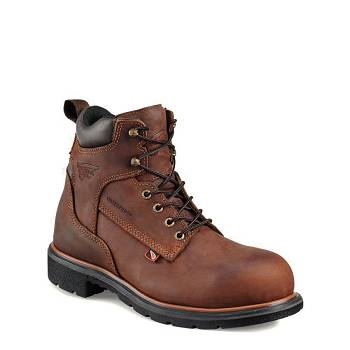 Red Wing DynaForce 6-inch Safety Toe - Bordove Nepremokave Topanky Panske, RW162SK